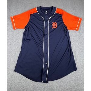 MLB Majestic Jersey Detroit Tigers Men's XL Jersey Blank Blue Orange